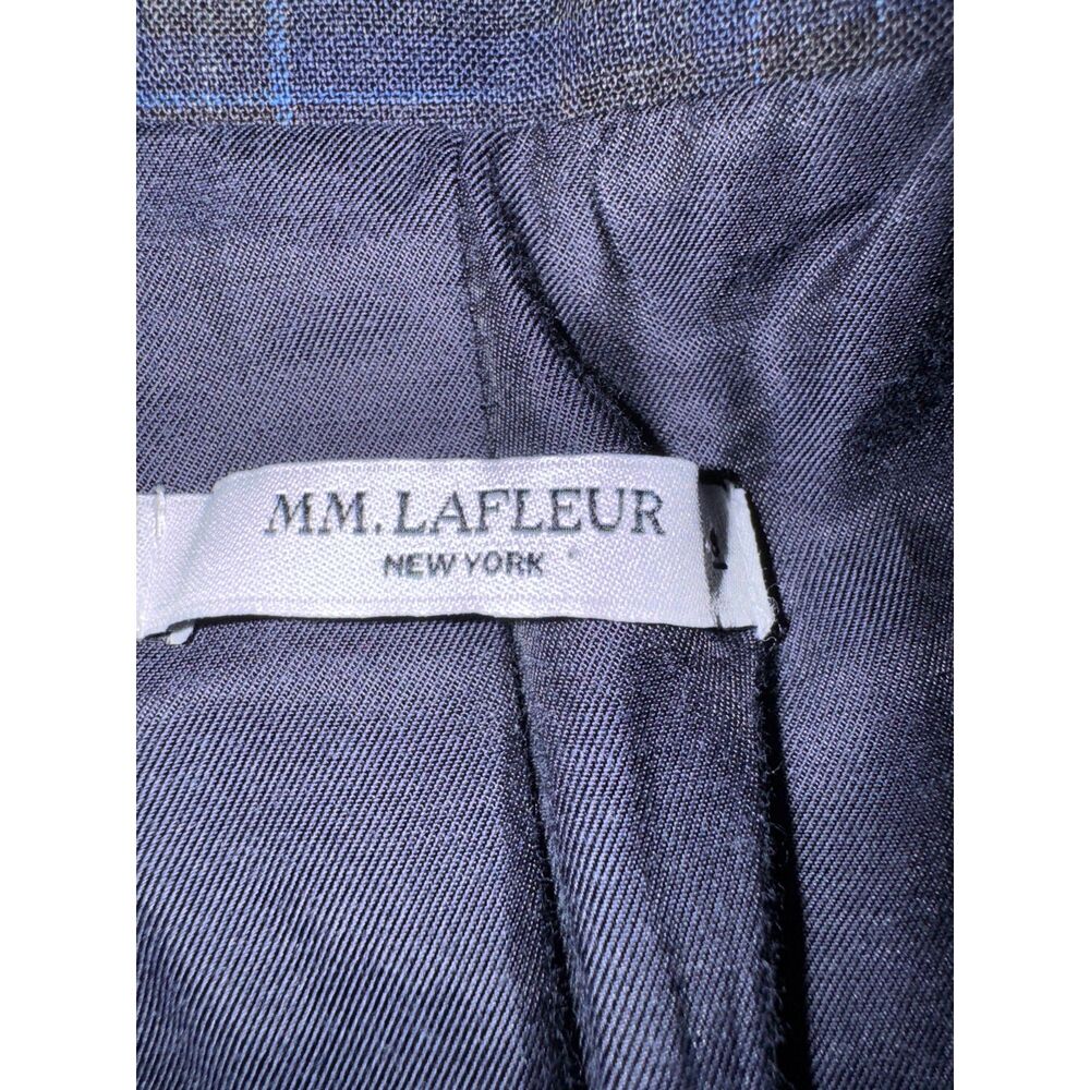 MM LaFleur The Ross Blue Plaid Virgin Wool Blend Blazer Skirt Suit Size 8 NEW - Picture 6 of 9